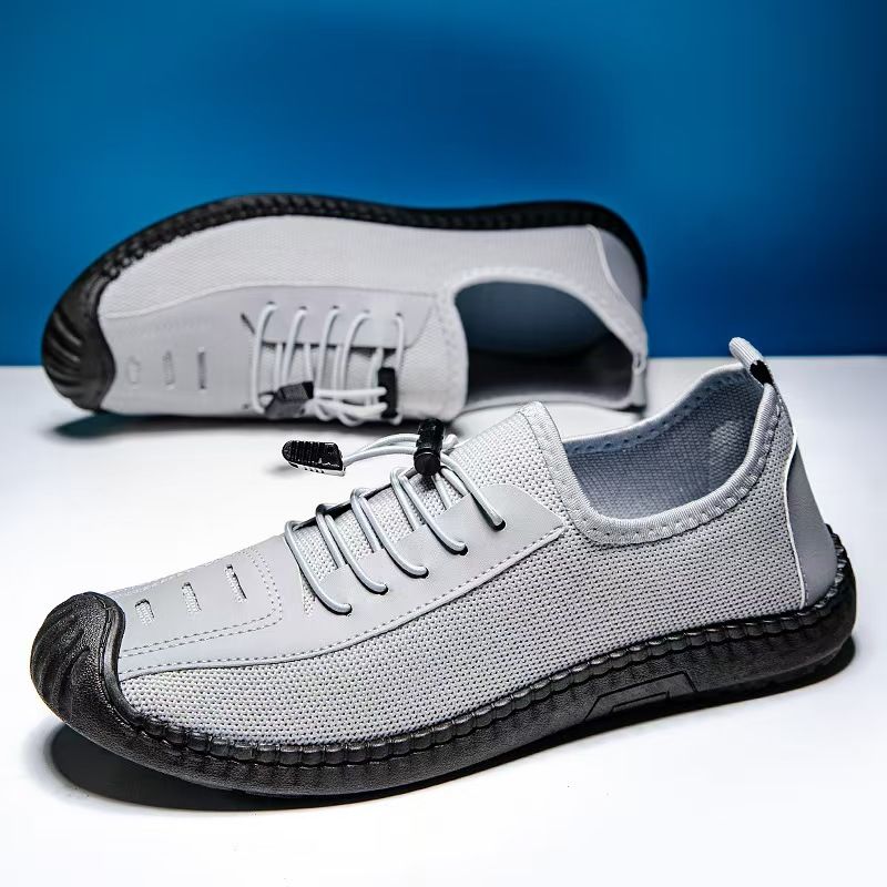 Men's slip-on fashion shoes, soft-soled bean shoes, comfortable and breathable casual shoes.