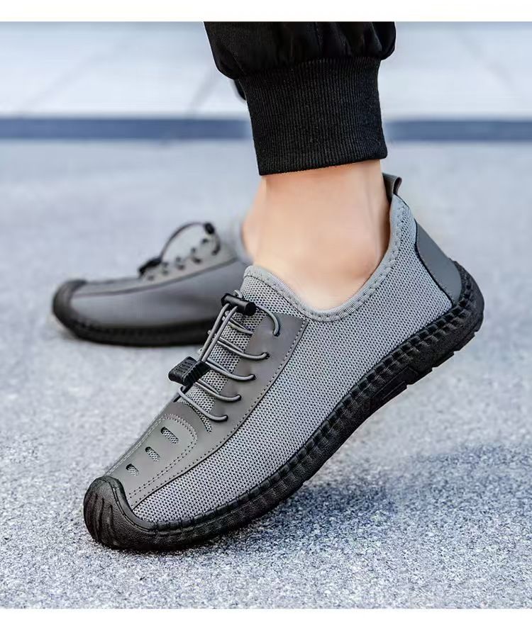 Men's slip-on fashion shoes, soft-soled bean shoes, comfortable and breathable casual shoes.