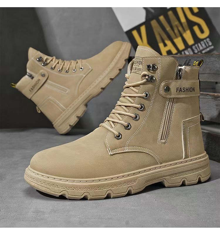 High-top men's shoes, outdoor climbing safety shoes, work boots, work Martin boots, men's motorcycle sports fashion shoes.