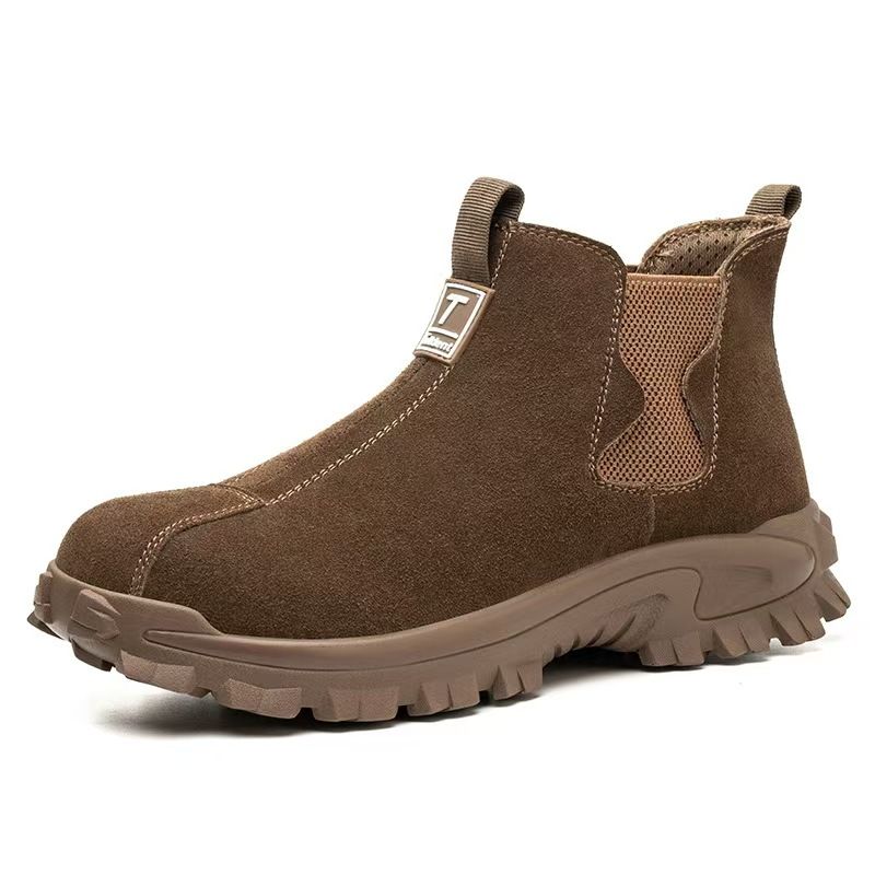 Oilfield high-top safety shoes, anti-smashing and anti-puncture steel toe, wear-resistant, waterproof, thermal insulation, thickened, electric welding dustproof boots, men's safety shoes, work shoes,