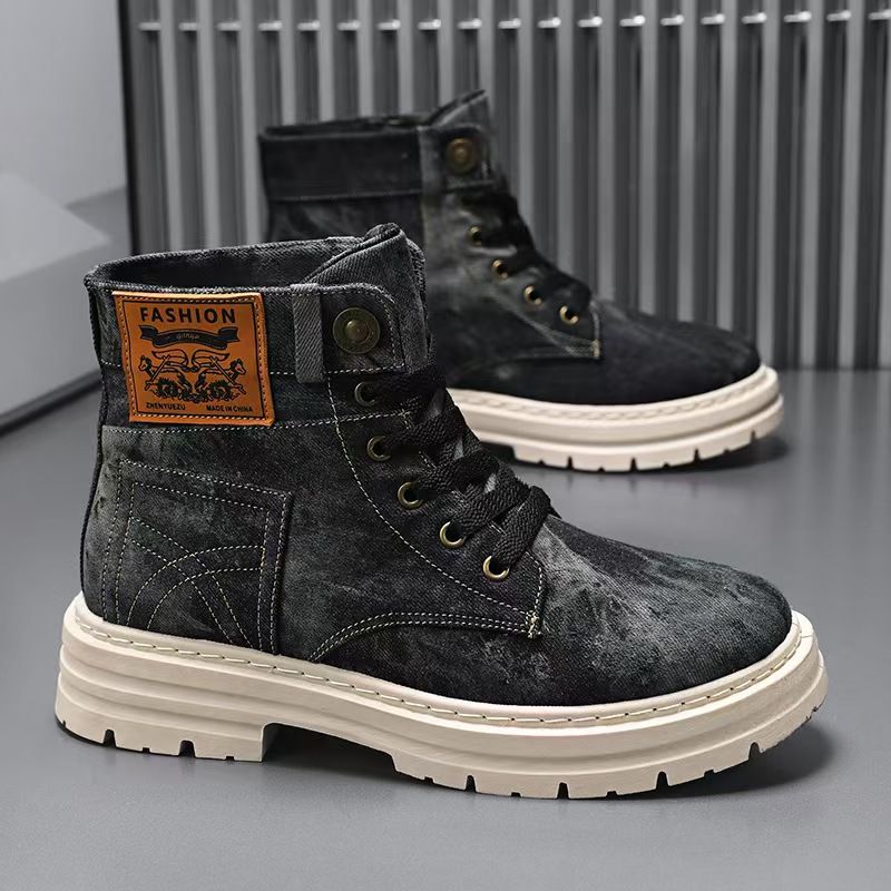 Martin boots, men's shoes, men's high-top boots, canvas boots, men's work boots