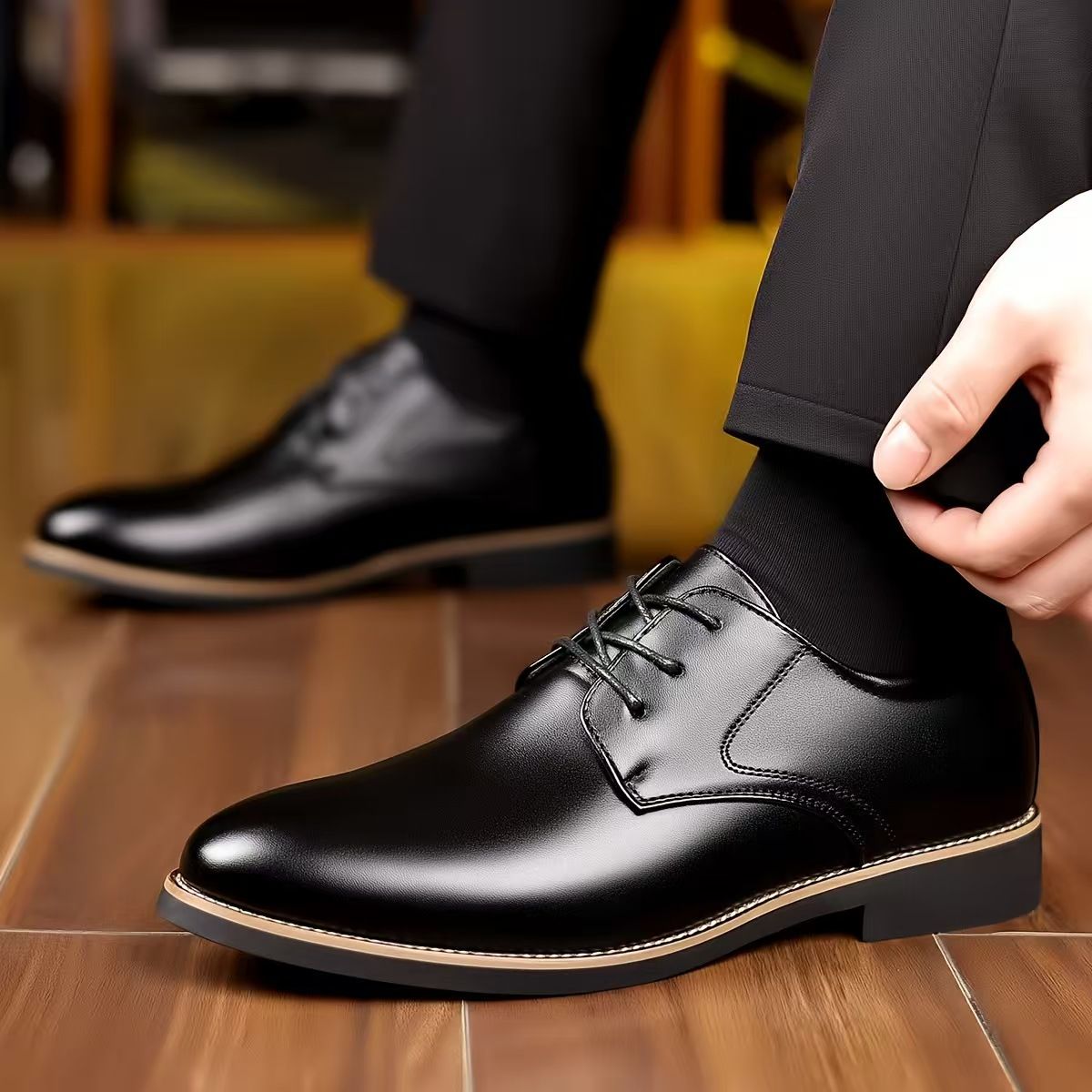 48 large leather shoes, soft-soled youth casual shoes, business formal leather shoes, men's banquet shoes.