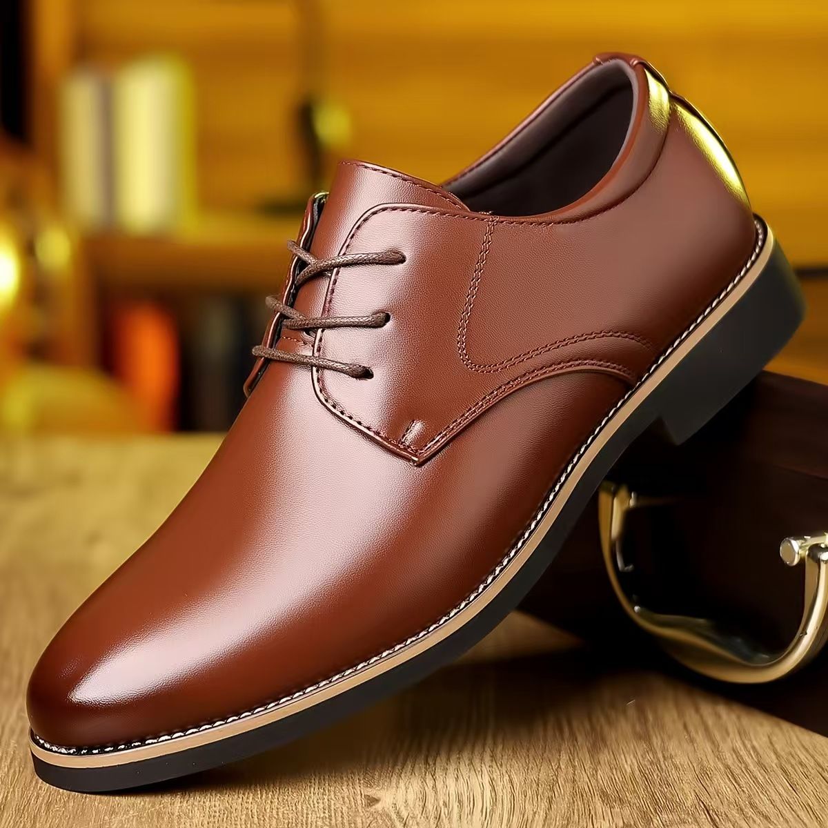 48 large leather shoes, soft-soled youth casual shoes, business formal leather shoes, men's banquet shoes.