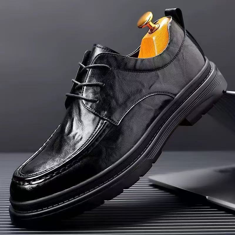 Leather shoes, men's fashionable best-seller British wedding shoes, inner height-increasing business formal leather shoes for men, banquet shoes.