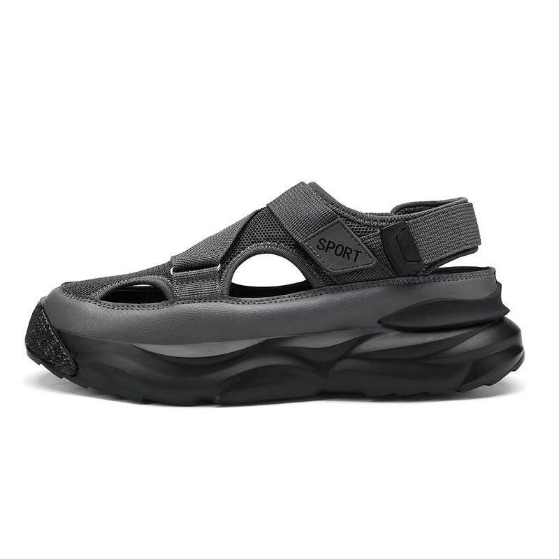 Men's Crocs for work, driving sandals, men's closed-toe sports beach shoes, casual shoes, open shoes.