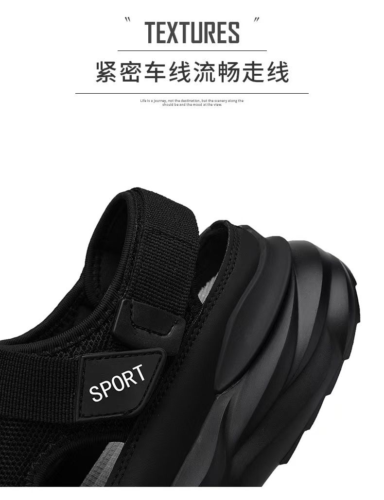 Men's Crocs for work, driving sandals, men's closed-toe sports beach shoes, casual shoes, open shoes.