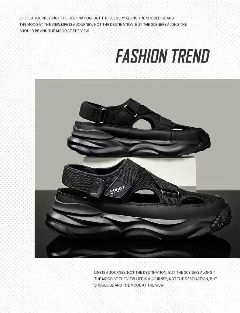 Men's Crocs for work, driving sandals, men's closed-toe sports beach shoes, casual shoes, open shoes.