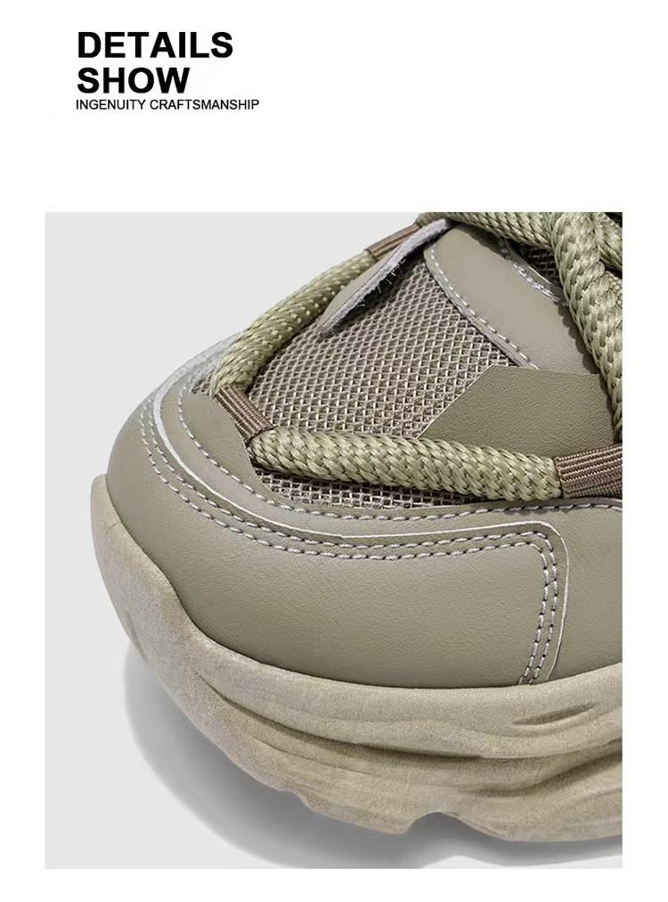 Men's shoes, thick-soled dad shoes, men's trendy and versatile casual running sneakers, fashionable height-increasing shock-absorbing sneakers.