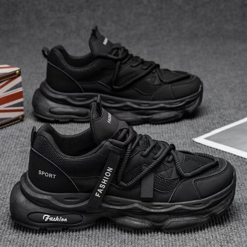 Men's shoes, thick-soled dad shoes, men's trendy and versatile casual running sneakers, fashionable height-increasing shock-absorbing sneakers.