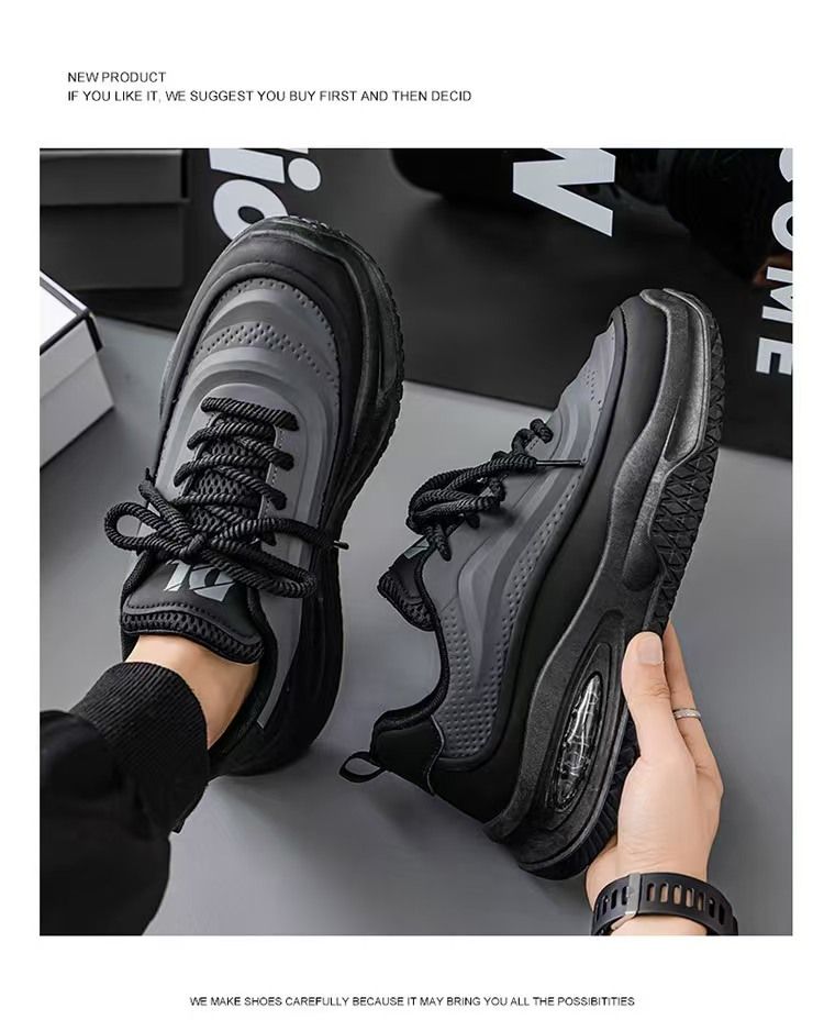 Men's shoes, breathable sneakers, men's versatile thick-soled height-increasing sneakers, casual dad shoes, fashionable men's sneakers.