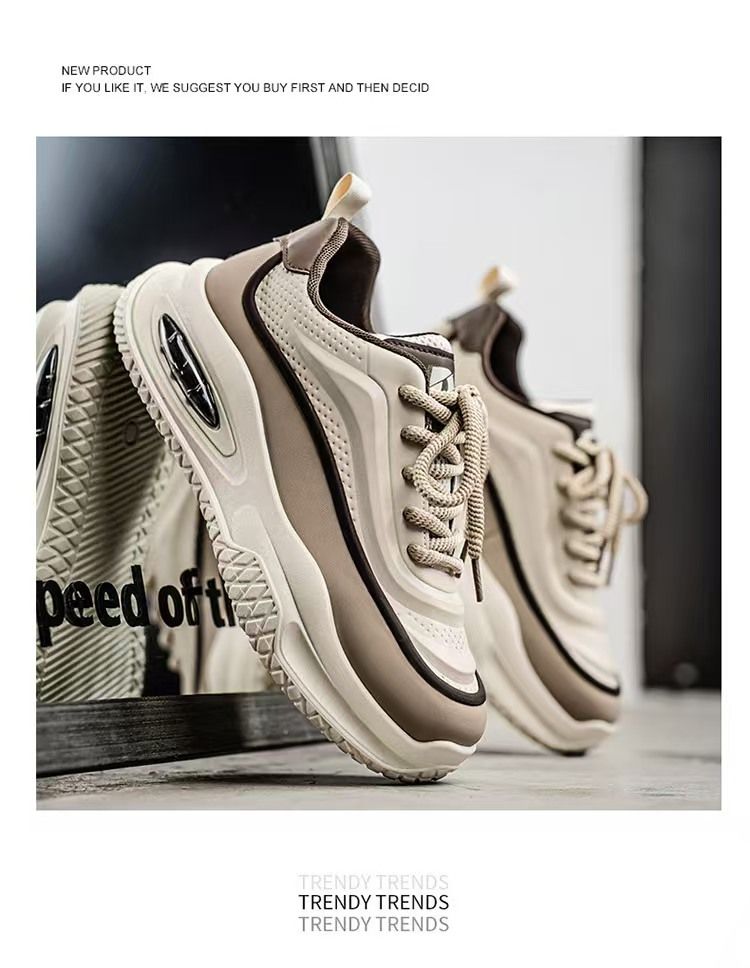 Men's shoes, breathable sneakers, men's versatile thick-soled height-increasing sneakers, casual dad shoes, fashionable men's sneakers.