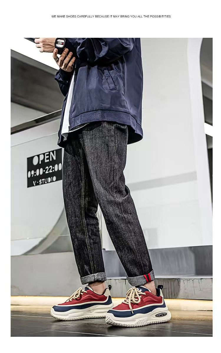 Men's shoes, breathable sneakers, men's versatile thick-soled height-increasing sneakers, casual dad shoes, fashionable men's sneakers.