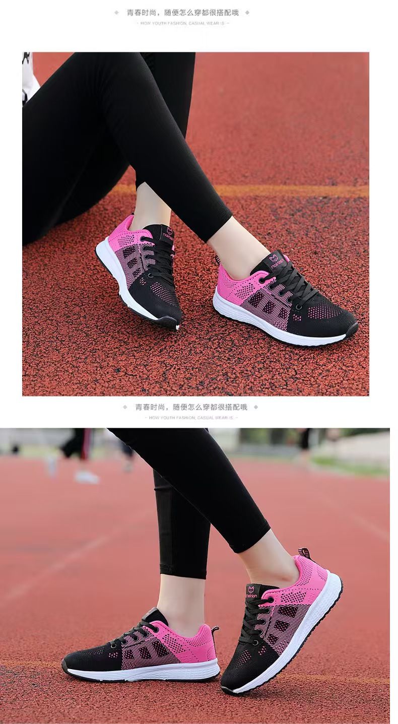 Large-size women's shoes, women's sneakers, outdoor breathable mesh shoes, casual shoes, women's shoes, low-top women's single shoes, mesh breathable sneakers.