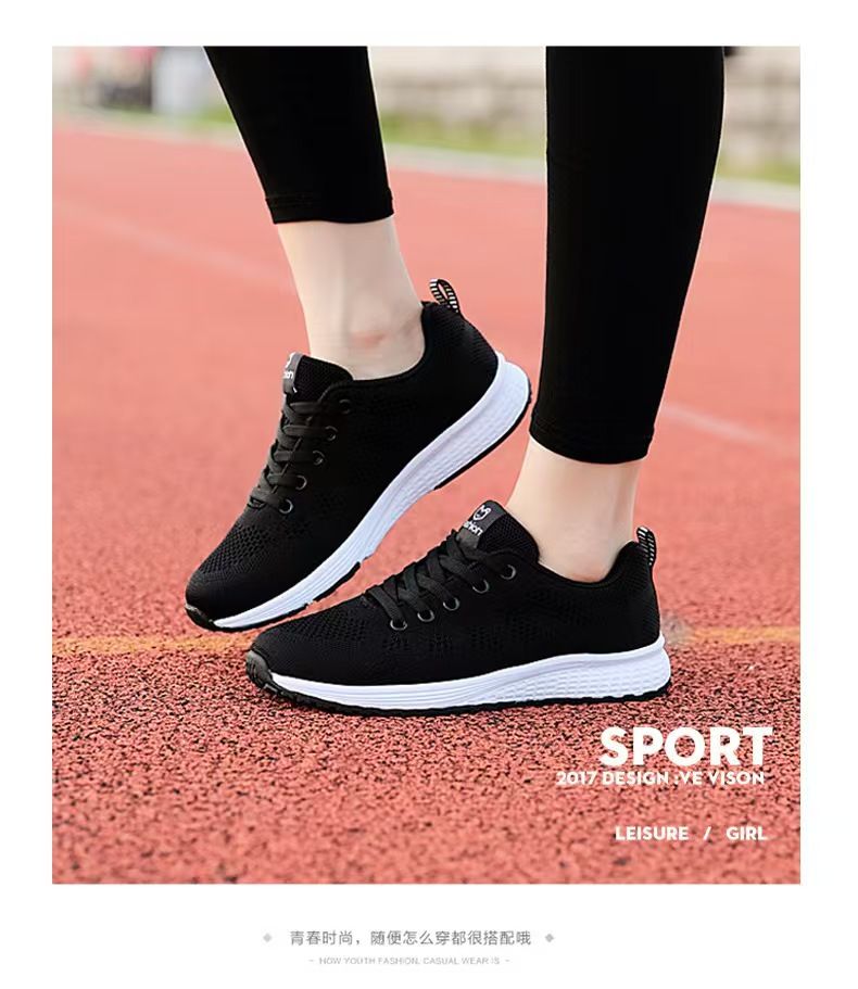 Large-size women's shoes, women's sneakers, outdoor breathable mesh shoes, casual shoes, women's shoes, low-top women's single shoes, mesh breathable sneakers.