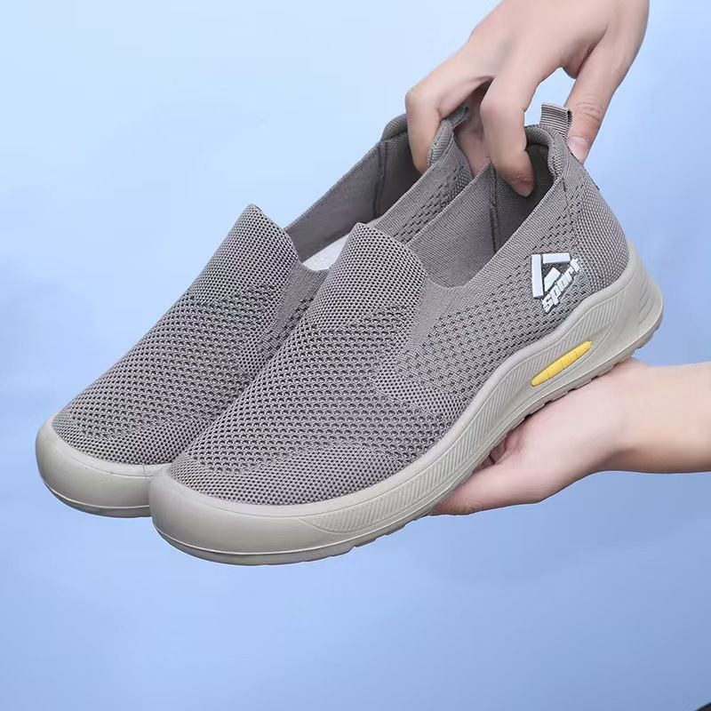 Men's shoes, casual shoes, soft-soled trendy slip-on running shoes for men, shallow-toe breathable lightweight slip-on shoes, single shoes, loafers