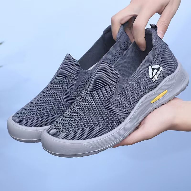 Men's shoes, casual shoes, soft-soled trendy slip-on running shoes for men, shallow-toe breathable lightweight slip-on shoes, single shoes, loafers