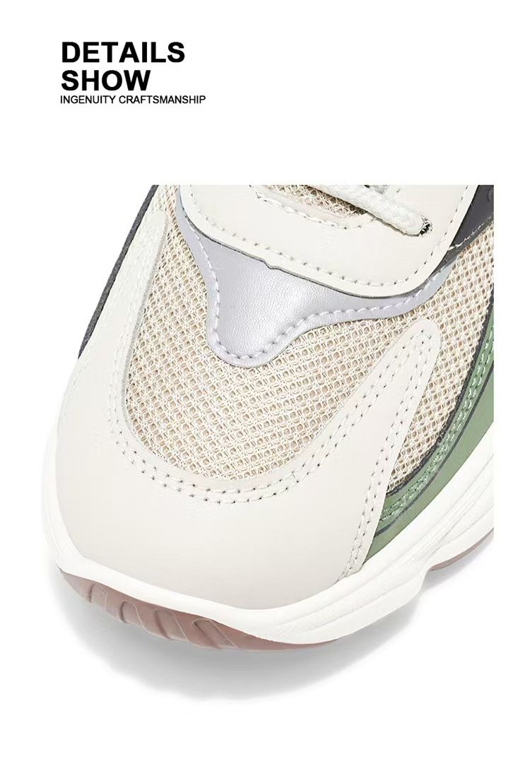 Men's shoes, breathable mesh surface men's sports shoes, men's trendy and versatile thick-soled anti-slip casual dad shoes, fashionable sports men's shoes.