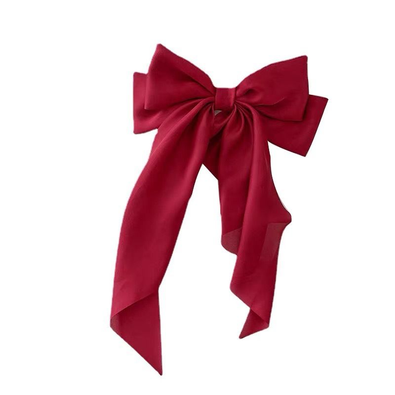 Women Fashion Elegant Bow Tiara Hairpin Streamer Female Hairband 35cm Princess Bridal Hair Accessories Gift Mitindo ya Wanawake Upinde wa Kifahari wa Tiara Hairpin Mtiriririshaji Nywele za Kike Zawadi