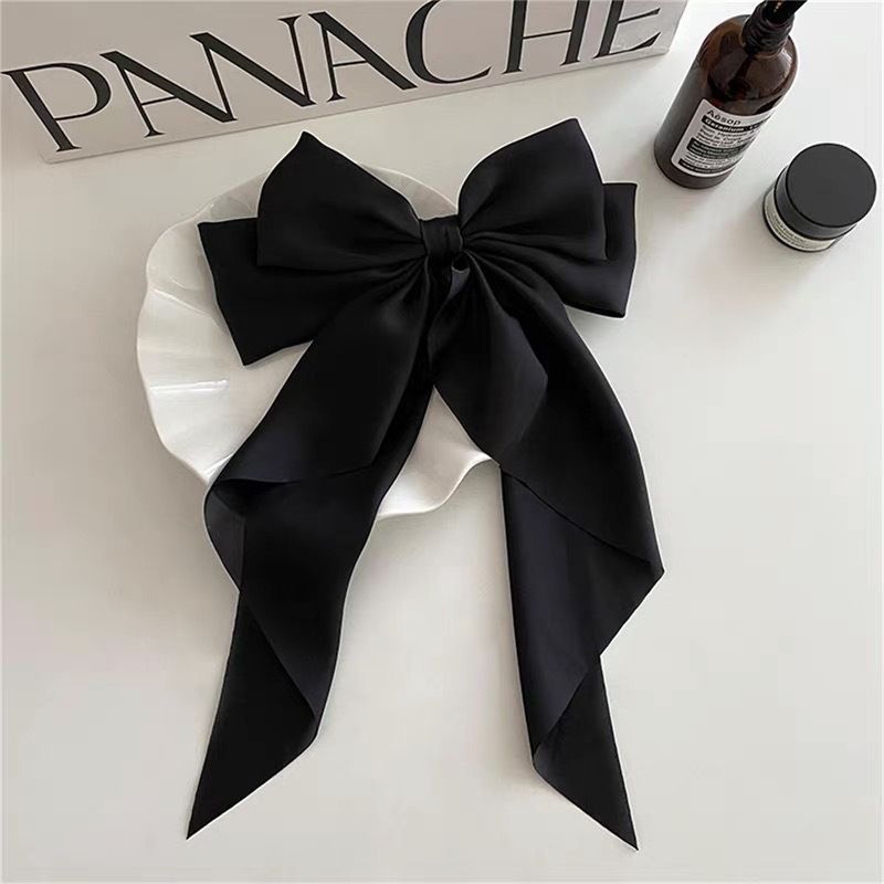 Women Fashion Elegant Bow Tiara Hairpin Streamer Female Hairband 35cm Princess Bridal Hair Accessories Gift Mitindo ya Wanawake Upinde wa Kifahari wa Tiara Hairpin Mtiriririshaji Nywele za Kike Zawadi
