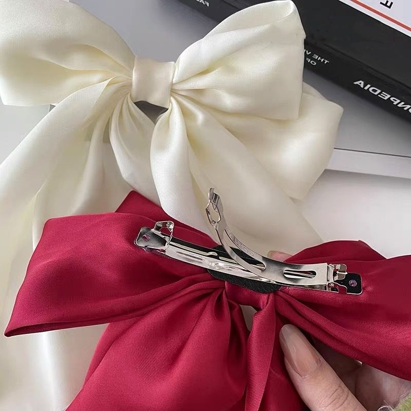 Women Fashion Elegant Bow Tiara Hairpin Streamer Female Hairband 35cm Princess Bridal Hair Accessories Gift Mitindo ya Wanawake Upinde wa Kifahari wa Tiara Hairpin Mtiriririshaji Nywele za Kike Zawadi