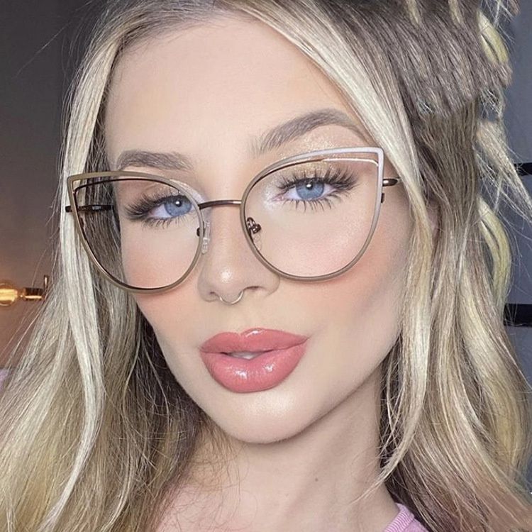 Exclusive discounts for AntiBlue Light Hollow CatEye Metal Glasses