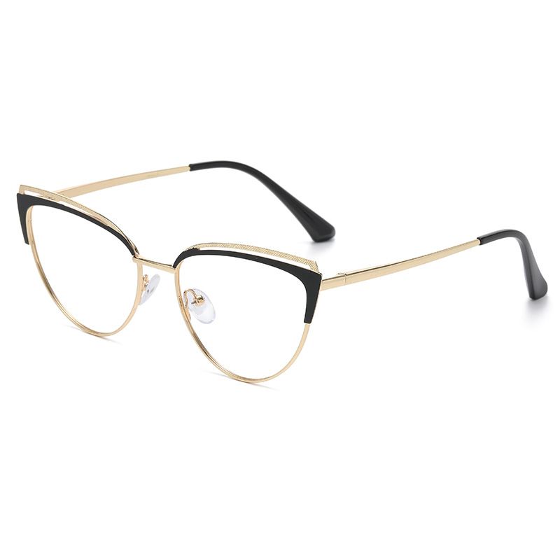 New Fashion Color Changing Anti-Blue Light Glasses Metal Frame Casual Radiation Protection Sunglasses for Women Miwani Mpya ya Miwani ya Kubadilisha Rangi ya Miwani ya Metali ya Kinga ya Kawaida ya
