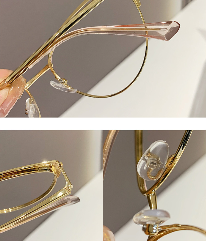 New Fashion Color Changing Anti-Blue Light Glasses Metal Frame Casual Radiation Protection Sunglasses for Women Miwani Mpya ya Miwani ya Kubadilisha Rangi ya Miwani ya Metali ya Kinga ya Kawaida ya