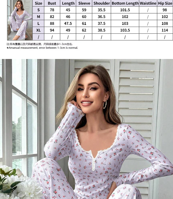 European And American Style Home Wear Sexy Casual Fashion Long-Sleeved Trousers Pajamas Two-Piece Suit For Women