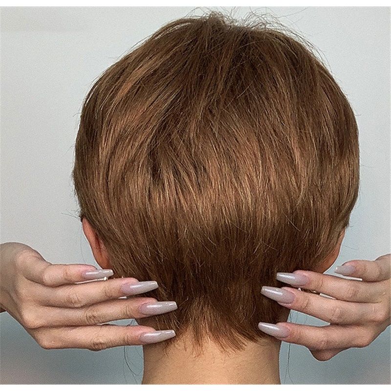 2025 New 9-Inch Wig Natural Layered Bob + Air Bangs! One Second Reduces Age By 10 Years, Short Straight And Fluffy Hair  
Health & Beauty > Hair > Wigs