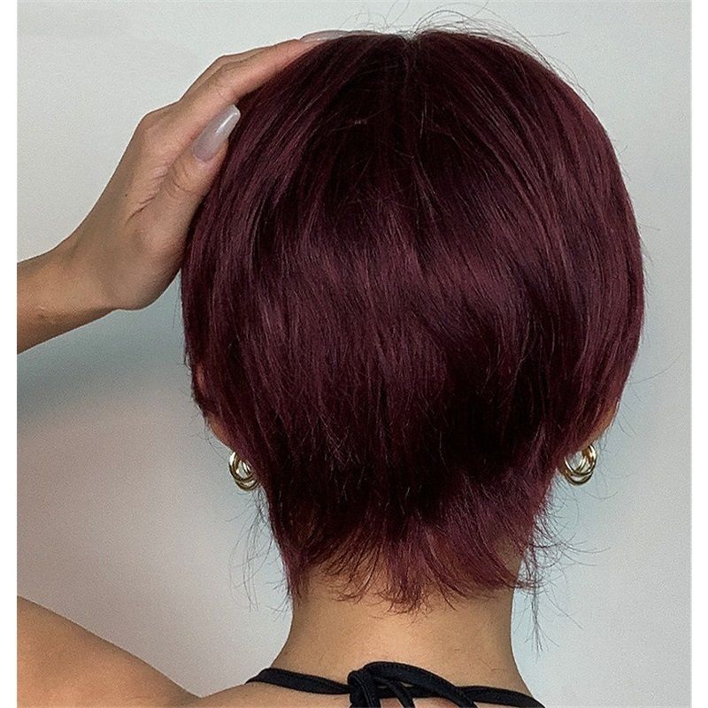 2025 New 9-Inch Wig Natural Layered Bob + Air Bangs! One Second Reduces Age By 10 Years, Short Straight And Fluffy Hair  
Health & Beauty > Hair > Wigs