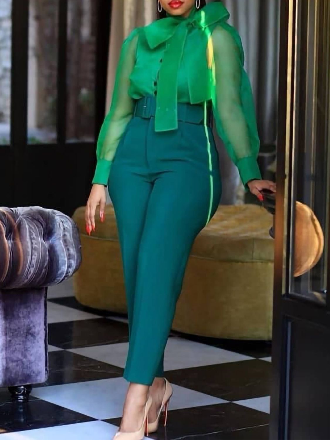 European and American Women's Spring and Summer High-waist Casual Trousers Slim Suit Pants Women's Trousers Autumn Professional Pants