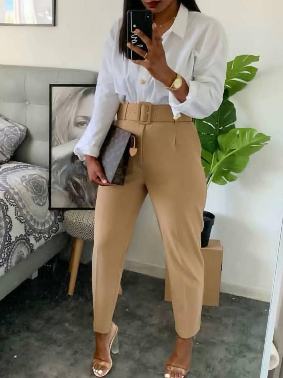 European and American Women's Spring and Summer High-waist Casual Trousers Slim Suit Pants Women's Trousers Autumn Professional Pants