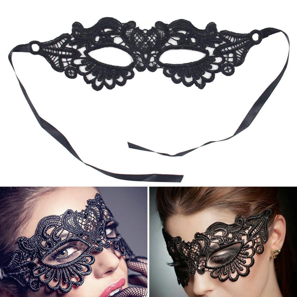 Fashion Accessories > Accessories > Women Accessories > Scarf Mask Halloween masquerade lace mask half face empty mask sexy adult mask woman