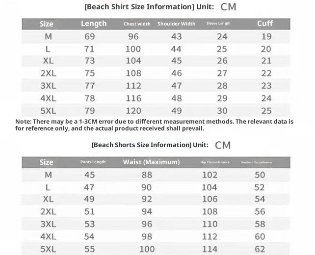 Clothes > Men's Clothing > Clothing Sets > Two-Piece Outfits  Hainan Island Wear Beach Shirt Men's Suit Sanya Travel Hawaii Large Size Floral Shirt Men's Printed Quarter Pants