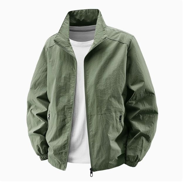 Clothes > Men's Clothing > Tops > Jackets & Coats Versatile jackets for men in spring and autumn new stand-up collar jackets for young and middle-aged men jackets loose tops