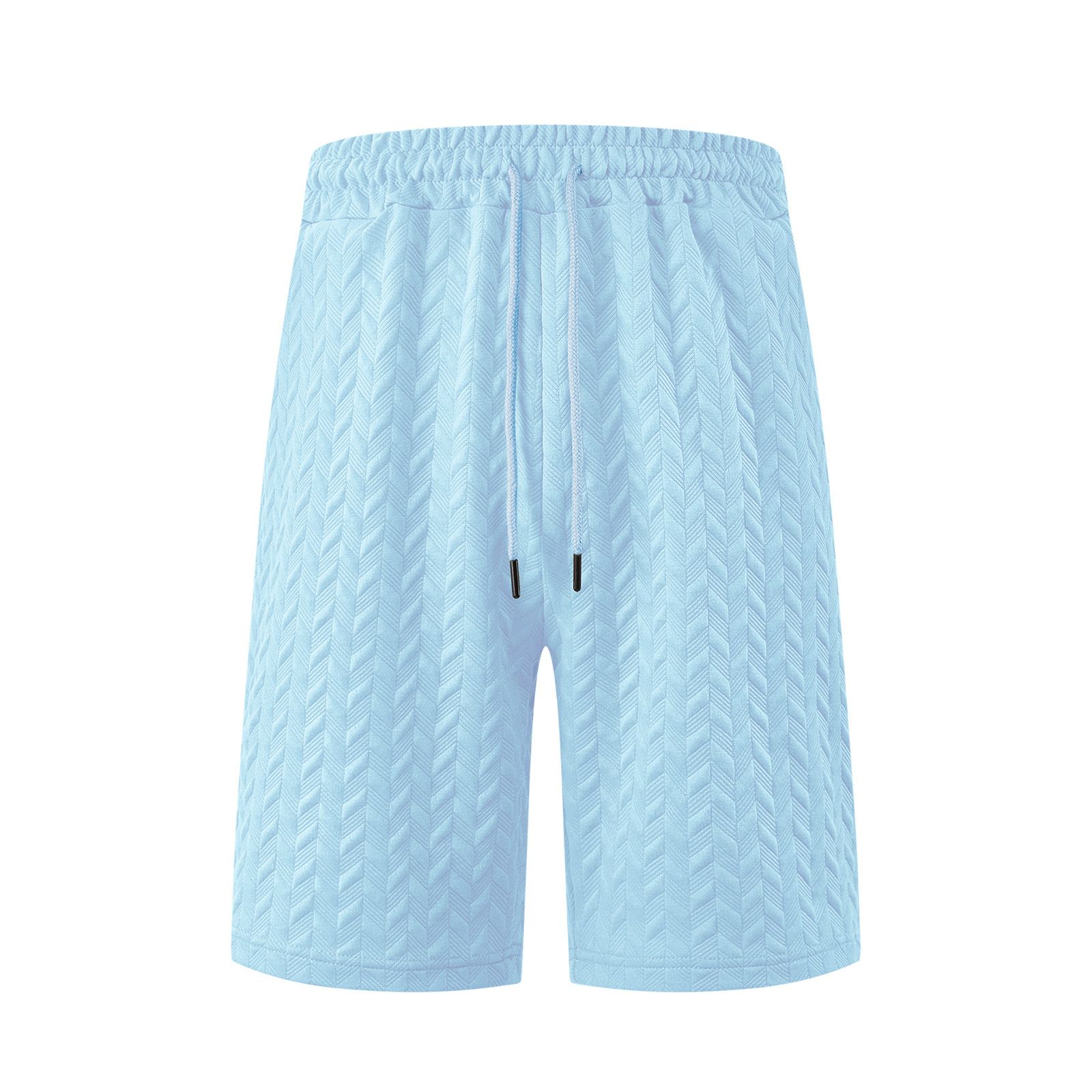 Clothes > Men's Clothing > Bottoms > Shorts  European and American men's summer loose solid color shorts jacquard lace men's casual shorts beach pants
