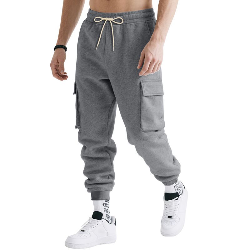 Clothes > Men's Clothing > Bottoms > Pants > Casual  Loose high street casual sports men's multi-pocket cargo trousers for men