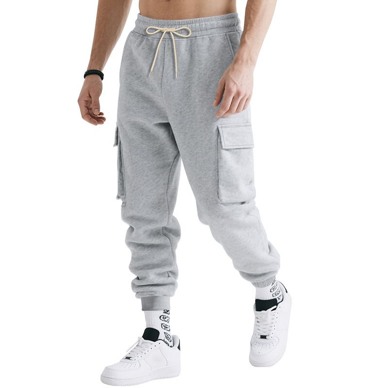 Clothes > Men's Clothing > Bottoms > Pants > Casual  Loose high street casual sports men's multi-pocket cargo trousers for men