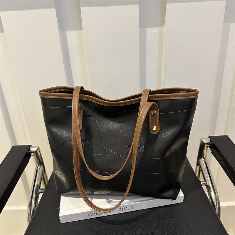 【2in1】 New Arrivals PU splicing Women's Bags Tote Bags handbags Trendy Shoulder Bag