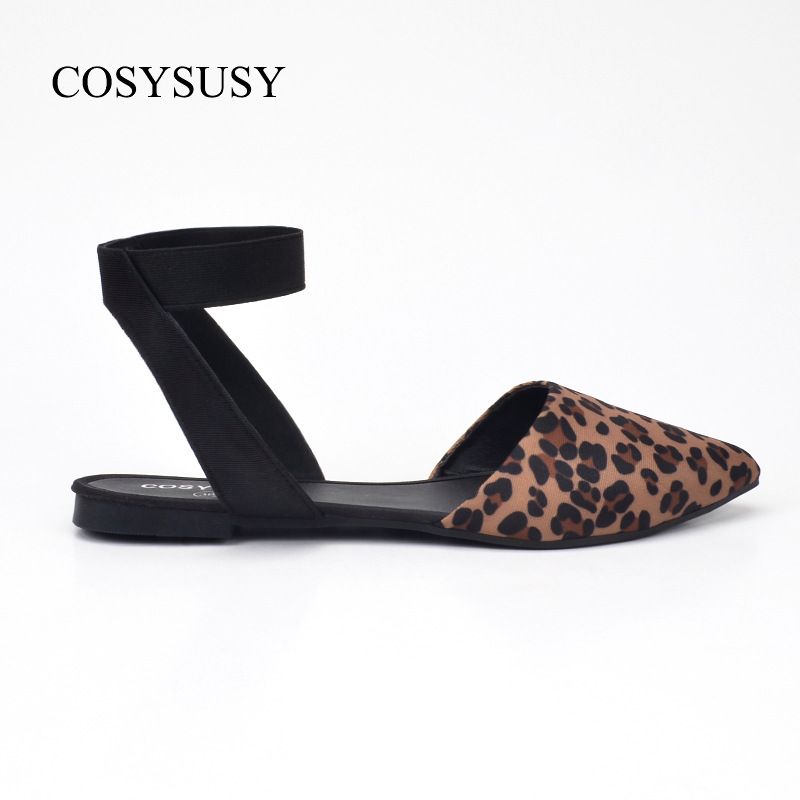 Big size38-41  Feminine  leopard print flat sandals Women's Shoes