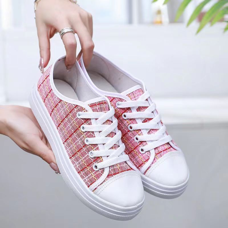 Thick bottom Women's Shoes Classic casual shoes shoelaces canvas shoes