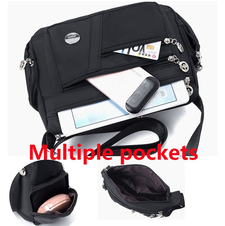 27*19*10CM Multi-Pocket Shoulder Bags Ladies Bags Purses Handbags Women Sling Bags Leisure cloth bag Lightweight casual large capacity cloth bag