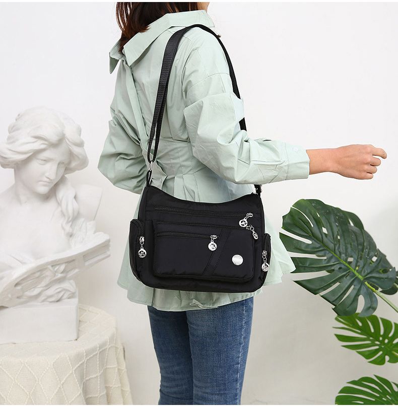 27*19*10CM Multi-Pocket Shoulder Bags Ladies Bags Purses Handbags Women Sling Bags Leisure cloth bag Lightweight casual large capacity cloth bag