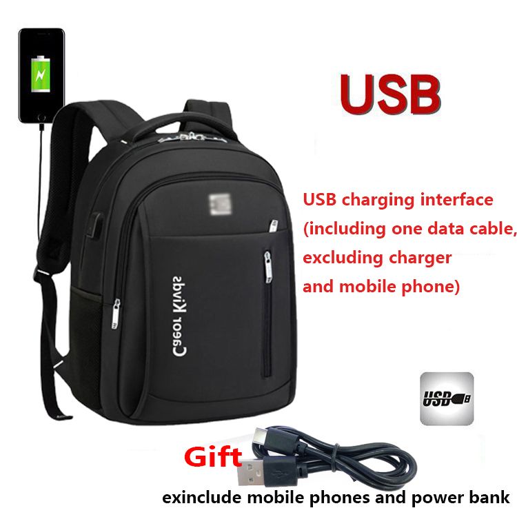 3in1Backpack+Chest Bag+USB Cable Laptop Bag Business Trend Student Backpack Large Capacity Leisure Travel Bag