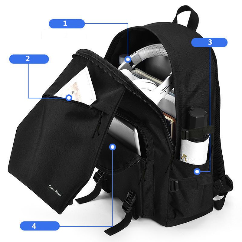 2in1Backpack+Chest Bag Laptop Bag Business Trend Student Backpack medium Capacity【45*30*12CM】 Leisure Travel Bag