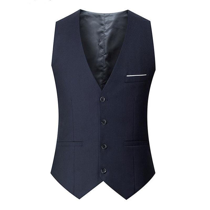 New British trendy  handsome men's suit vest Men's shoulder vest European American suit vest Men's Clothing Tops Waistcoat
