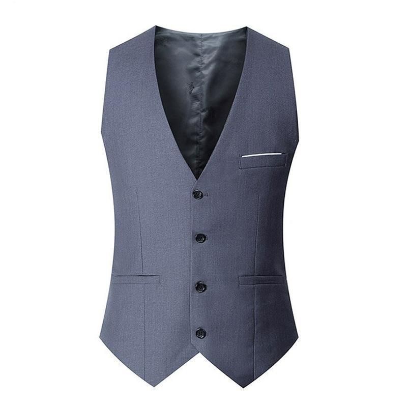 New British trendy  handsome men's suit vest Men's shoulder vest European American suit vest Men's Clothing Tops Waistcoat