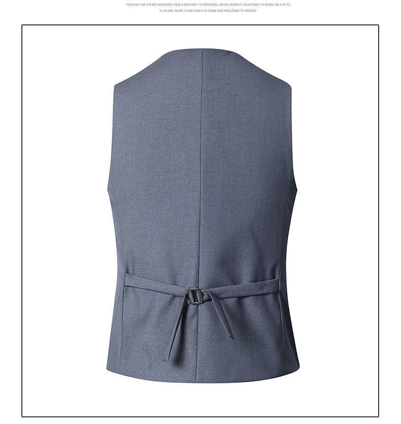 New British trendy  handsome men's suit vest Men's shoulder vest European American suit vest Men's Clothing Tops Waistcoat