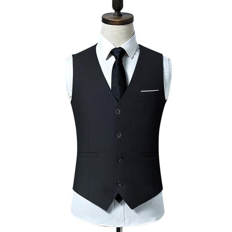New British trendy  handsome men's suit vest Men's shoulder vest European American suit vest Men's Clothing Tops Waistcoat