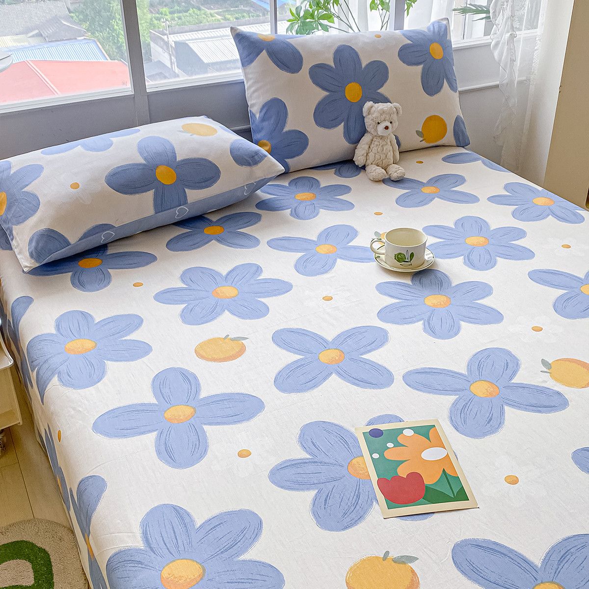 3pcs set 1sheet+2Pillowcase (sheet size:200*230cm)